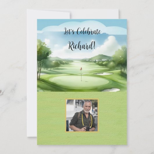 第90期男子バースデーパーティー写真ゴルフ 招待状 (裏面)