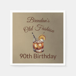 第90期男性カクテルオールドファッション誕生日 スタンダードカクテルナプキン