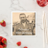 第90期男性フォト誕生日 スタンダードカクテルナプキン (インサイチュ)