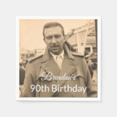 第90期男性フォト誕生日 スタンダードカクテルナプキン (正面)