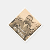 第90期男性フォト誕生日 スタンダードカクテルナプキン (角)