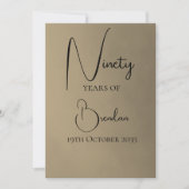 第90期男性誕生日招待状 招待状 (正面)