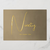 第90期男性誕生日招待状 箔招待状 (正面)