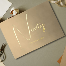 第90期男性誕生日招待状 箔招待状