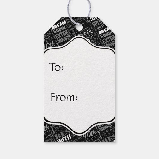 第90期素晴らし誕生日パーティモノグラパーソナライズされたム ギフトタグ (裏面)