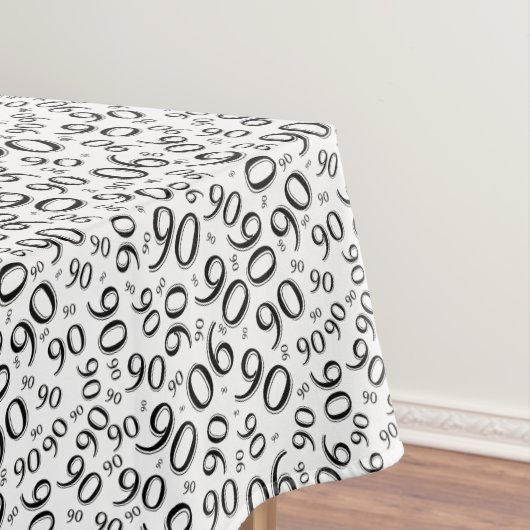 第90白黒誕生会数パターン テーブルクロス (インサイチュ)