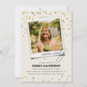 第90章おもしろいモダン写真90誕生日 招待状 (正面)