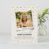 第90章おもしろいモダン写真90誕生日 招待状 (スタンド正面)