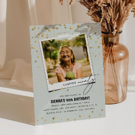 第90章おもしろいモダン写真90誕生日 招待状