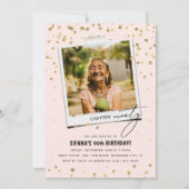 第90章おもしろいモダン写真90誕生日 招待状 (正面)