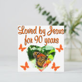 第90蝶誕生日 カード (スタンド正面)