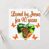 第90蝶誕生日 カード (正面/裏面インサイチュ)