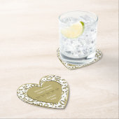 第90誕生会の白および金ゴールドのテーマ ペーパーコースター (インサイチュ)