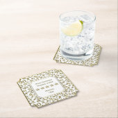 第90誕生会の白か金ゴールドパターンテーマ ペーパーコースター (インサイチュ)