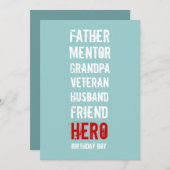 第90誕生会の英雄の招待状 招待状 (正面/裏面)