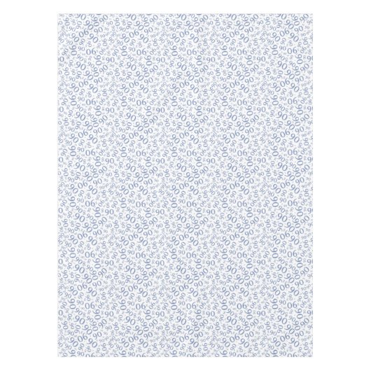 第90誕生会数パターン青および白 テーブルクロス (正面)