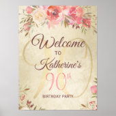 第90誕生日きらめくデザインポスター ポスター (正面)