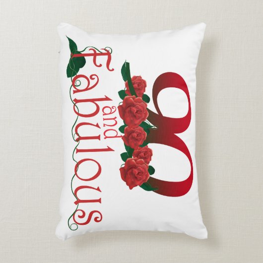 第90誕生日のアクセントの枕16" x12 " アクセントクッション (正面(垂直))