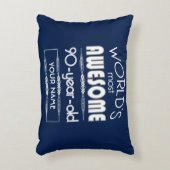 第90誕生日の世界の最も最高のですばらしい濃紺 アクセントクッション (正面(垂直))