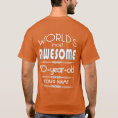 第90誕生日の世界の最も最高のですばらしい炎のオレンジ Tシャツ (裏面)