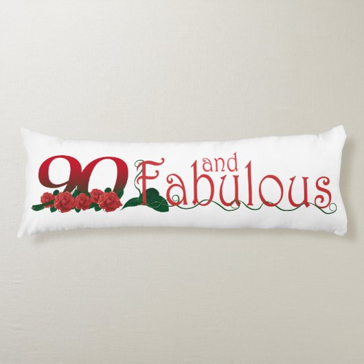 第90誕生日の抱き枕(20" x 54") ボディピロー (正面)