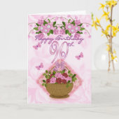 第90誕生日の特別な女性、バラおよび花- 90 カード (黄色い花)