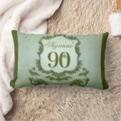 第90誕生日の腰神経の枕メッセージの背部を緑化して下さい ランバークッション (ブランケット)