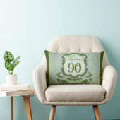 第90誕生日の腰神経の枕メッセージの背部を緑化して下さい ランバークッション (椅子)