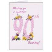 第90誕生日の花飾数 (正面)