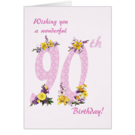 第90誕生日の花飾数