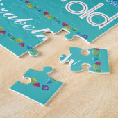 第90誕生日ほとんどのすばらしくカラフルな宝石のターコイズ ジグソーパズル (側面)