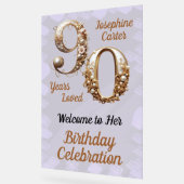 第90誕生日エレガントパーティー アクリルサイン (傾斜)