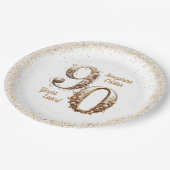 第90誕生日エレガントパーティー ペーパープレート (アングル)