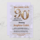 第90誕生日エレガントパーティー 招待状 (正面/裏面)