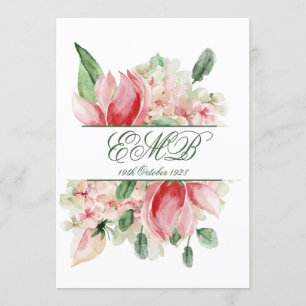 第90誕生日エレガントフローラバラ誕生日 招待状