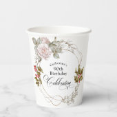 第90誕生日エレガントフローラ12月 紙コップ (裏面)