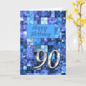 第90誕生日カード抽象芸術マス。 カード (黄色い花)