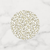 第90誕生日クールな数パターン金ゴールドおよび白 コンフェッティ (スモール正面)