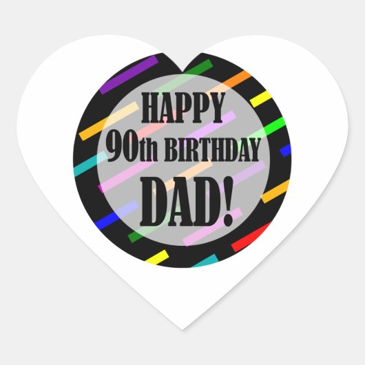 第90誕生日パパ ハートシール (正面)