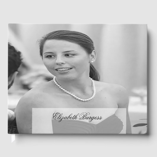 第90誕生日パーソナルエレガントモノグラム誕生日 ゲストブック (正面)