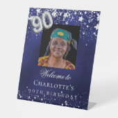 第90誕生日ブルー・シルバー・スターズ写真歓迎 台座サイン (正面)