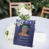 第90誕生日ブルー・シルバー・スターズ写真歓迎 台座サイン