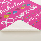 第90誕生日モストファヴルーゲカラフルムピンク シェルパブランケット (3/4)