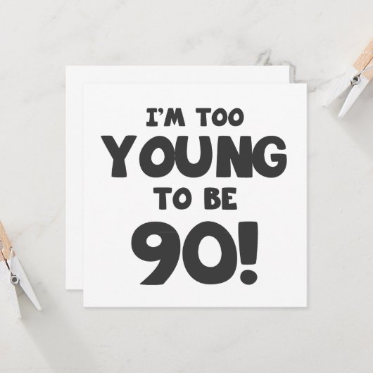 第90誕生日ユーモア カード (正面/裏面インサイチュ)