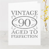 第90誕生日ヴィンテージ カード (黄色い花)