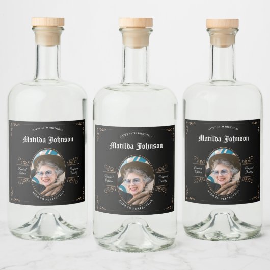 第90誕生日完全版ヴィンテージ リキュールボトルラベル (ボトル)