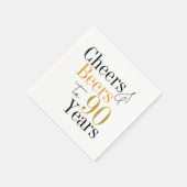 第90誕生日応援とビールミニマルパーティー スタンダードカクテルナプキン (角)