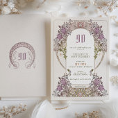 第90誕生日招待状アールヌーボー・W・モリス 招待状