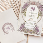 第90誕生日招待状アールヌーボー・W・モリス 招待状