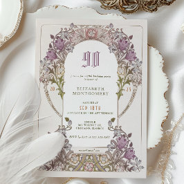 第90誕生日招待状アールヌーボー・W・モリス 招待状